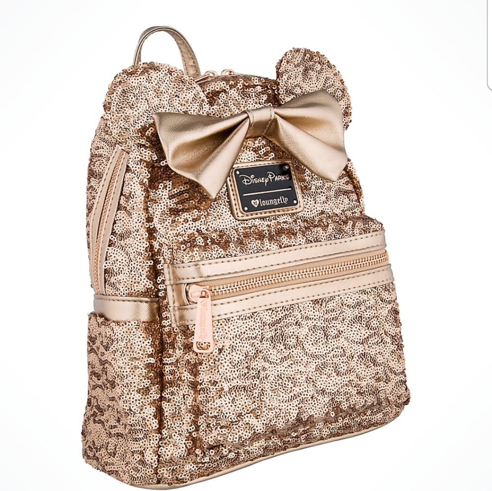 Loungefly Rose Gold Minnie Mouse Backpack